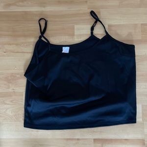 Black cropped camisole